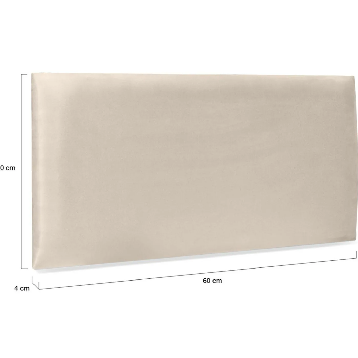 Lot de 6 panneaux muraux pour tête de lit 180 cm en tissu effet suédé beige