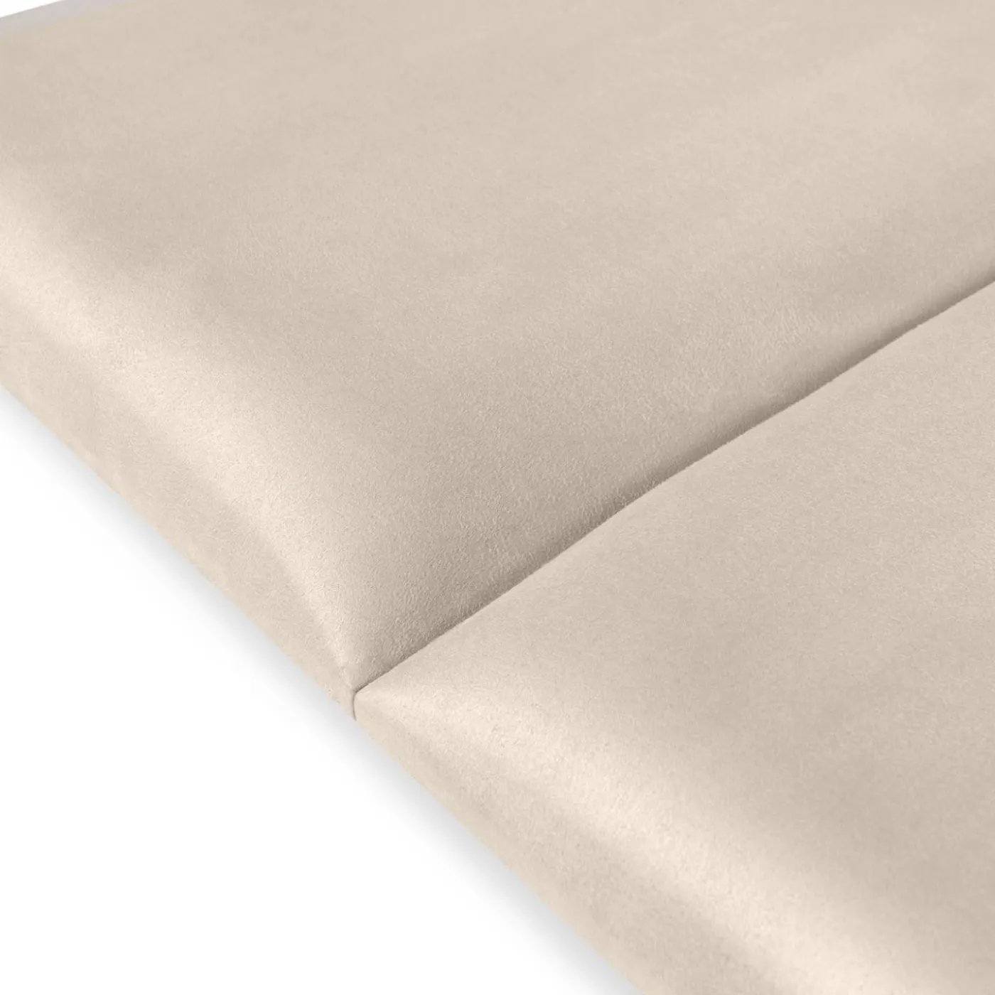 Lot de 6 panneaux muraux pour tête de lit 180 cm en tissu effet suédé beige