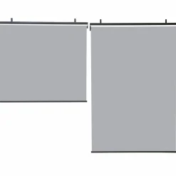 Lot de 2 stores enrouleurs gris clair pour pergola