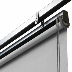 Lot de 2 stores enrouleurs gris clair pour pergola