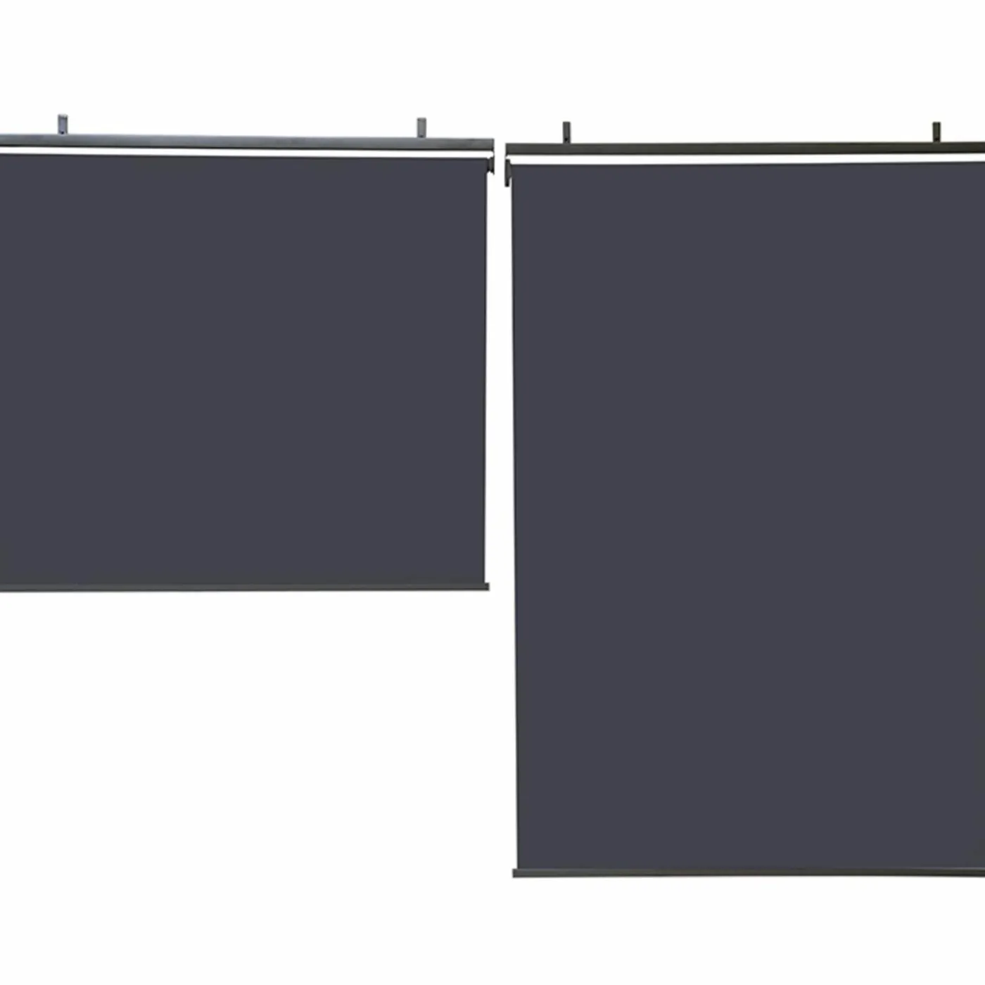 Lot de 2 stores enrouleurs gris pour pergola