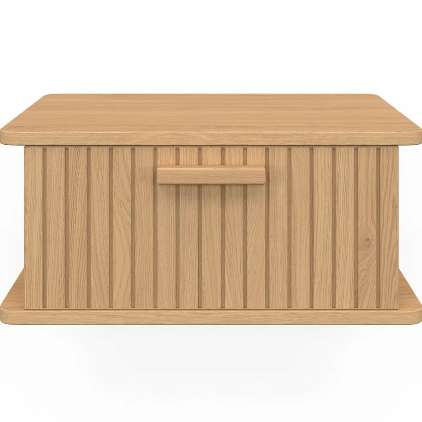 Lot de 2 tables de chevet suspendues lattes tasseau bois 1 tiroir