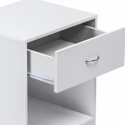Lot de 2 tables de chevet blanches en bois