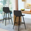 Lot de 2 tabourets de bar en velours noir