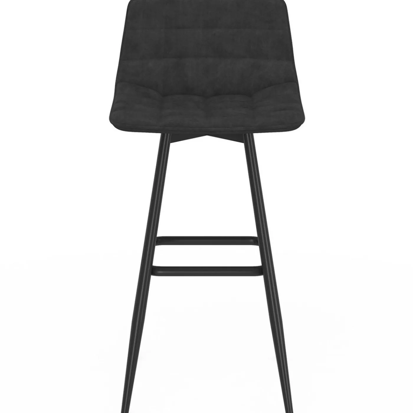 Lot de 2 tabourets de bar en velours noir