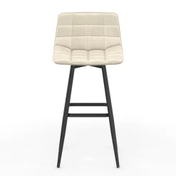 Lot de 4 tabourets de bar beige et confortable