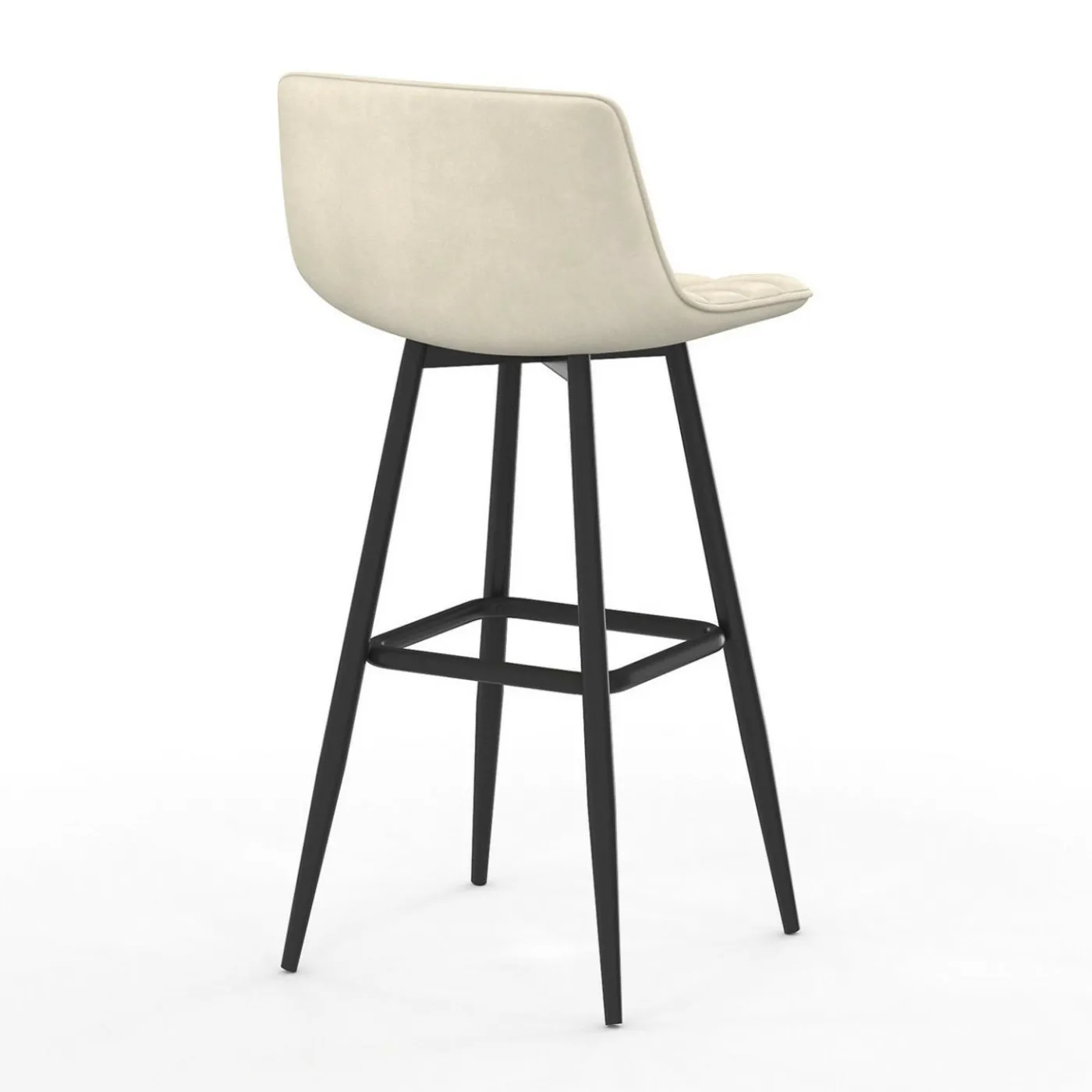 Lot de 4 tabourets de bar beige et confortable