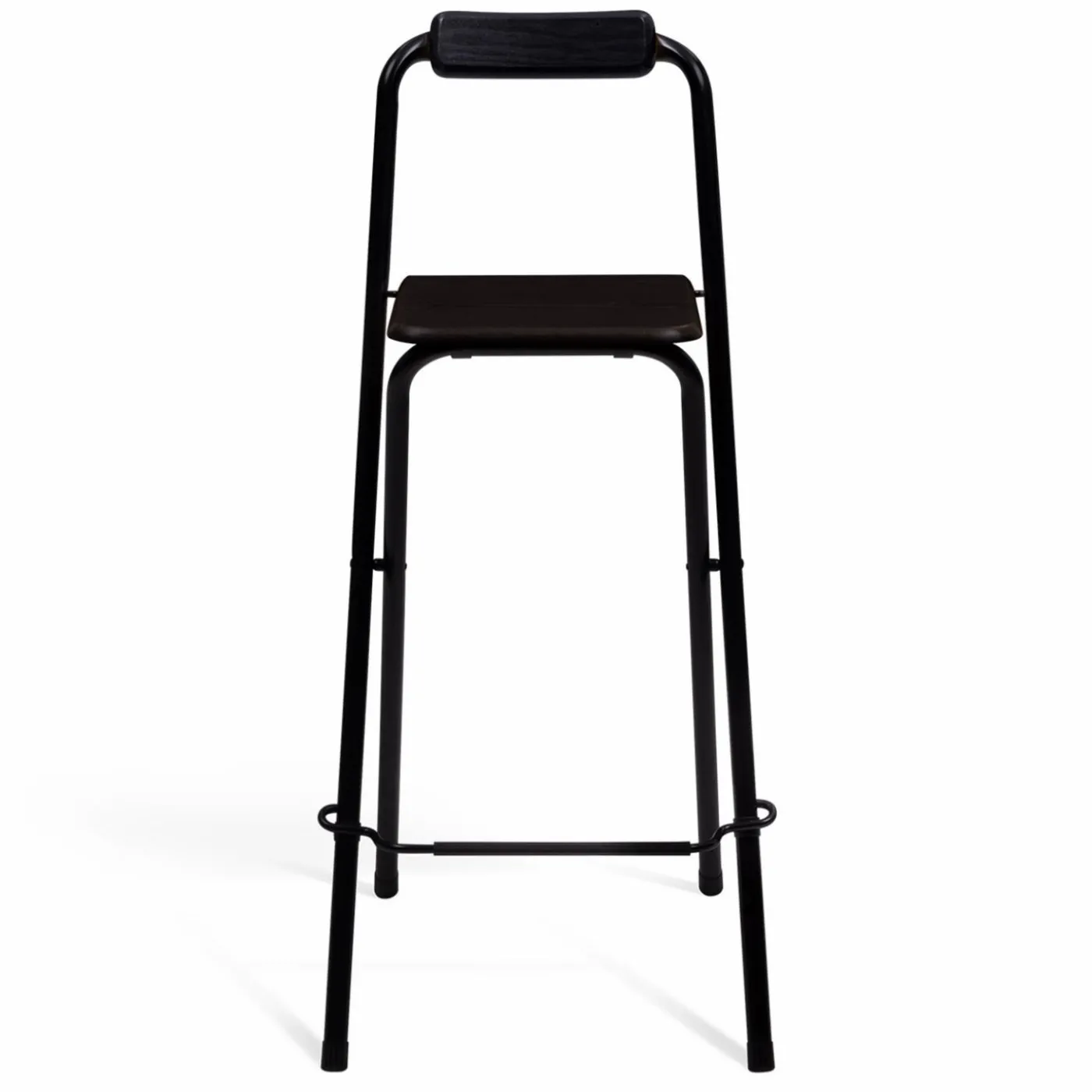 Lot de 4 tabourets hauts pliants noirs