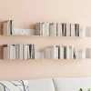 Lot de 4 étagères blanches 60x15 cm pour livres