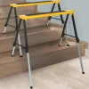 Lot de 2 tréteaux pliables avec plateau antiglisse