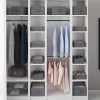 Lot de boites de rangement organisateur de dressing gris anthracite