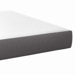 Matelas 160x200 cm à mémoire de forme épaisseur 20 cm blanc et gris