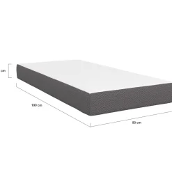 Matelas 90x190 cm à mémoire de forme épaisseur 20 cm