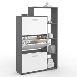 Meuble à chaussures 3 portes avec étagère