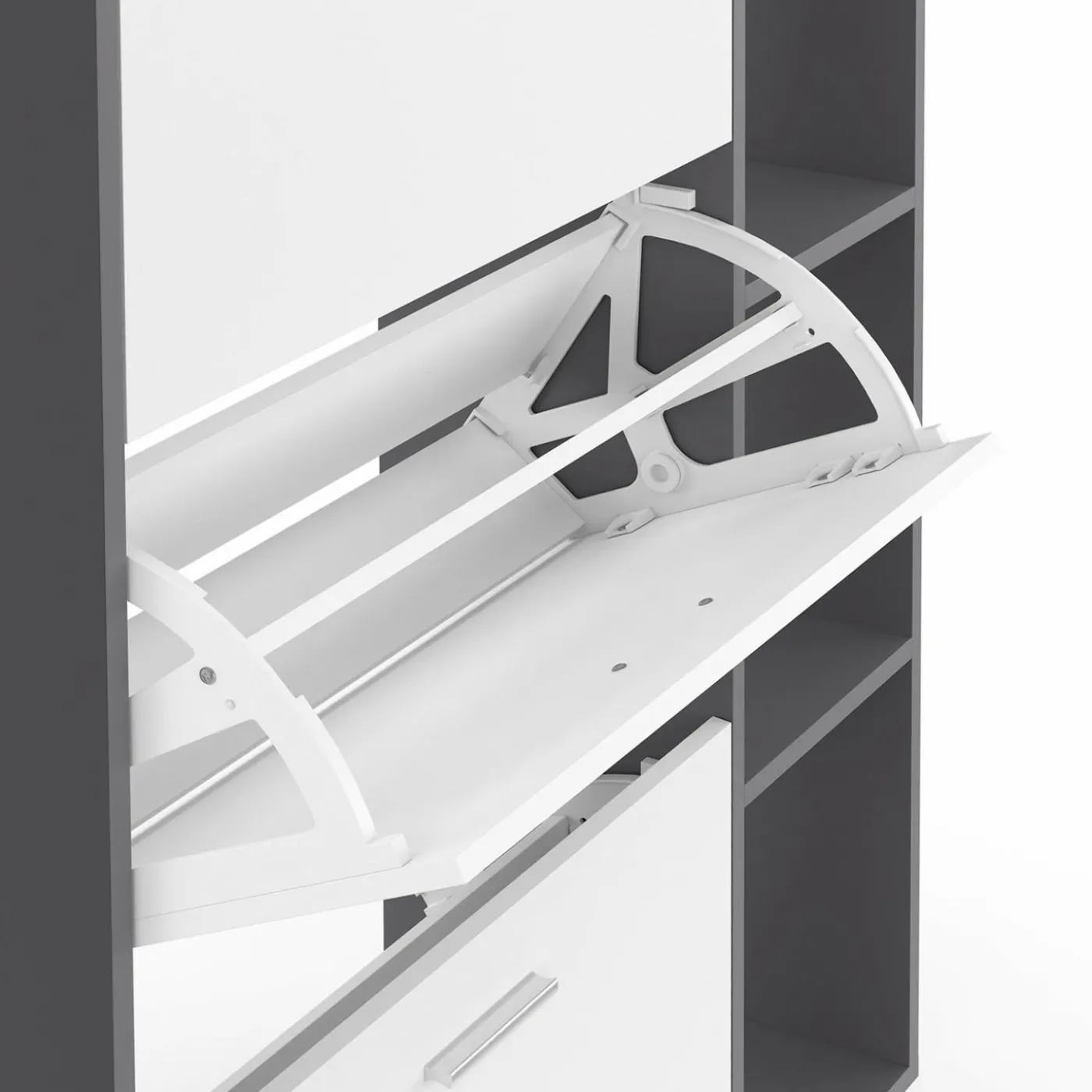Meuble à chaussures 3 portes avec étagère