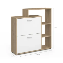 Meuble à chaussures 2 portes avec étagère