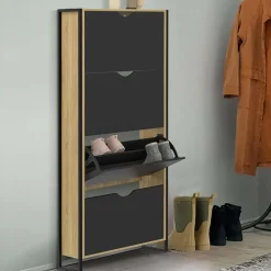 Meuble à chaussures industriel avec 4 portes