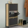 Meuble à chaussures industriel avec 3 portes