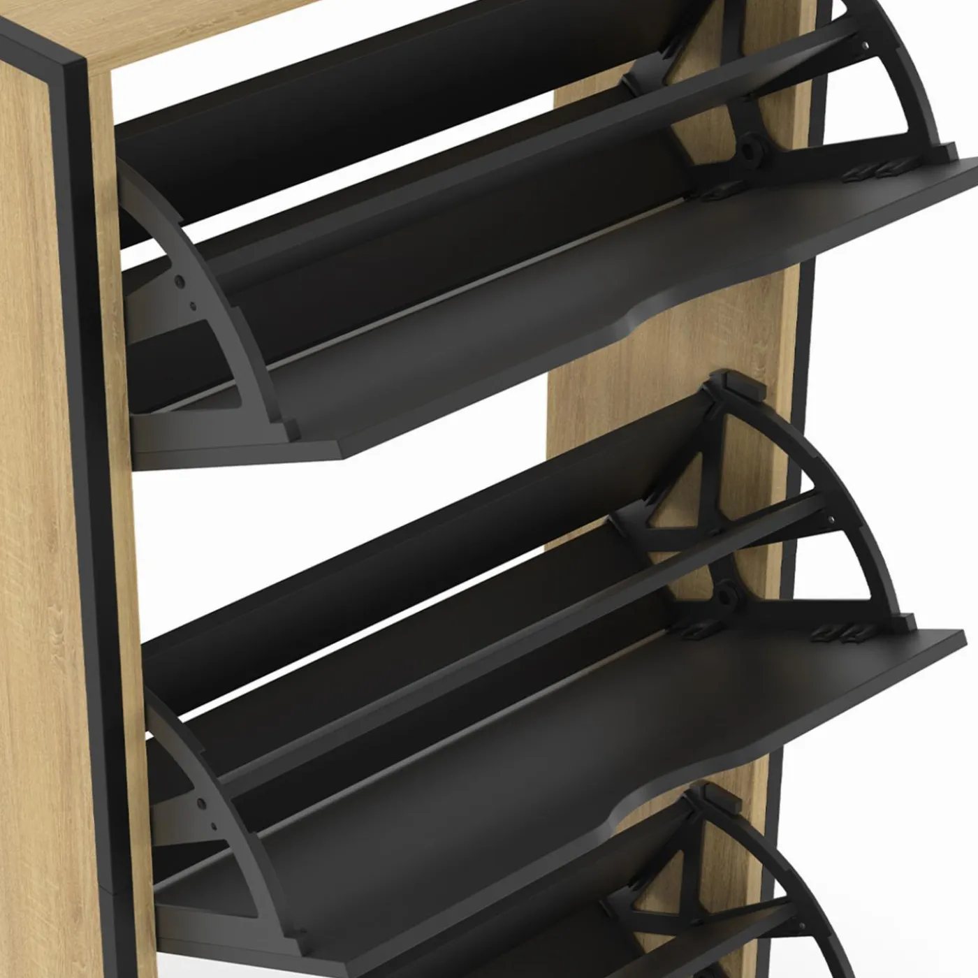 Meuble à chaussures industriel avec 3 portes