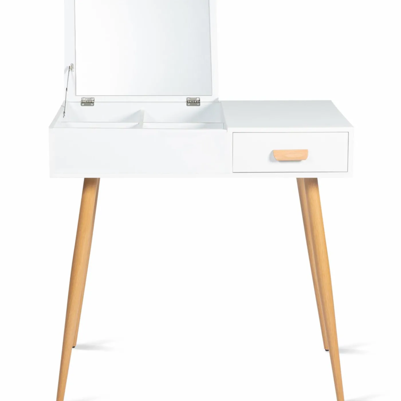 Meuble coiffeuse blanche style scandinave