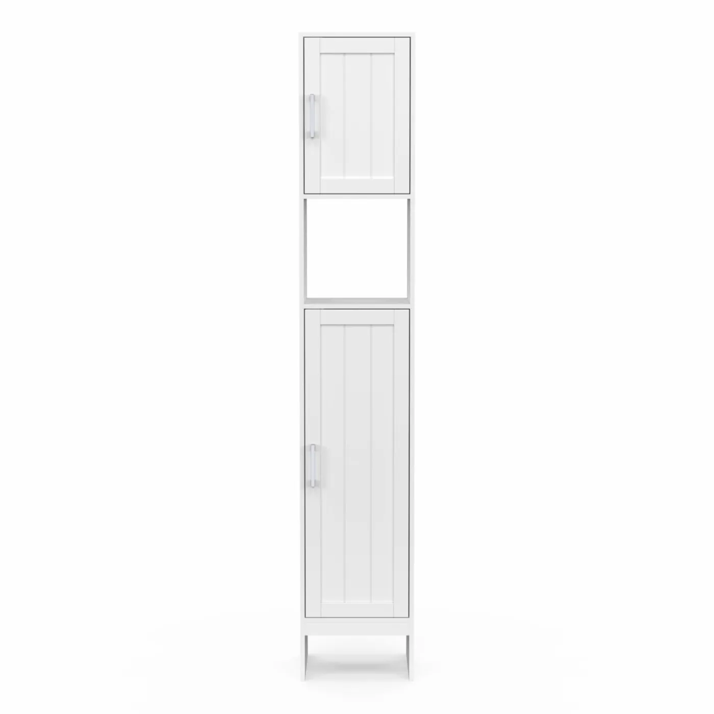 Meuble colonne blanc 170 cm pour salle de bain avec rangement