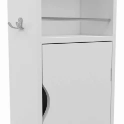 Meuble colonne salle de bain pivotant blanc