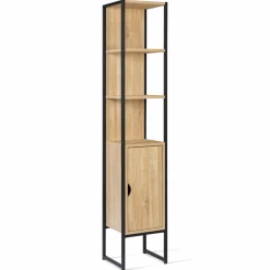 Meuble colonne salle de bain style industriel 1 porte