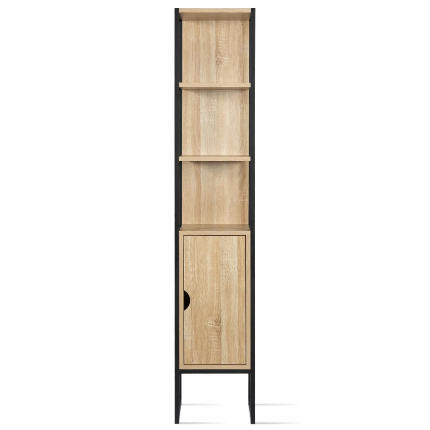 Meuble colonne salle de bain style industriel 1 porte