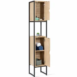 Meuble colonne salle de bain style industriel