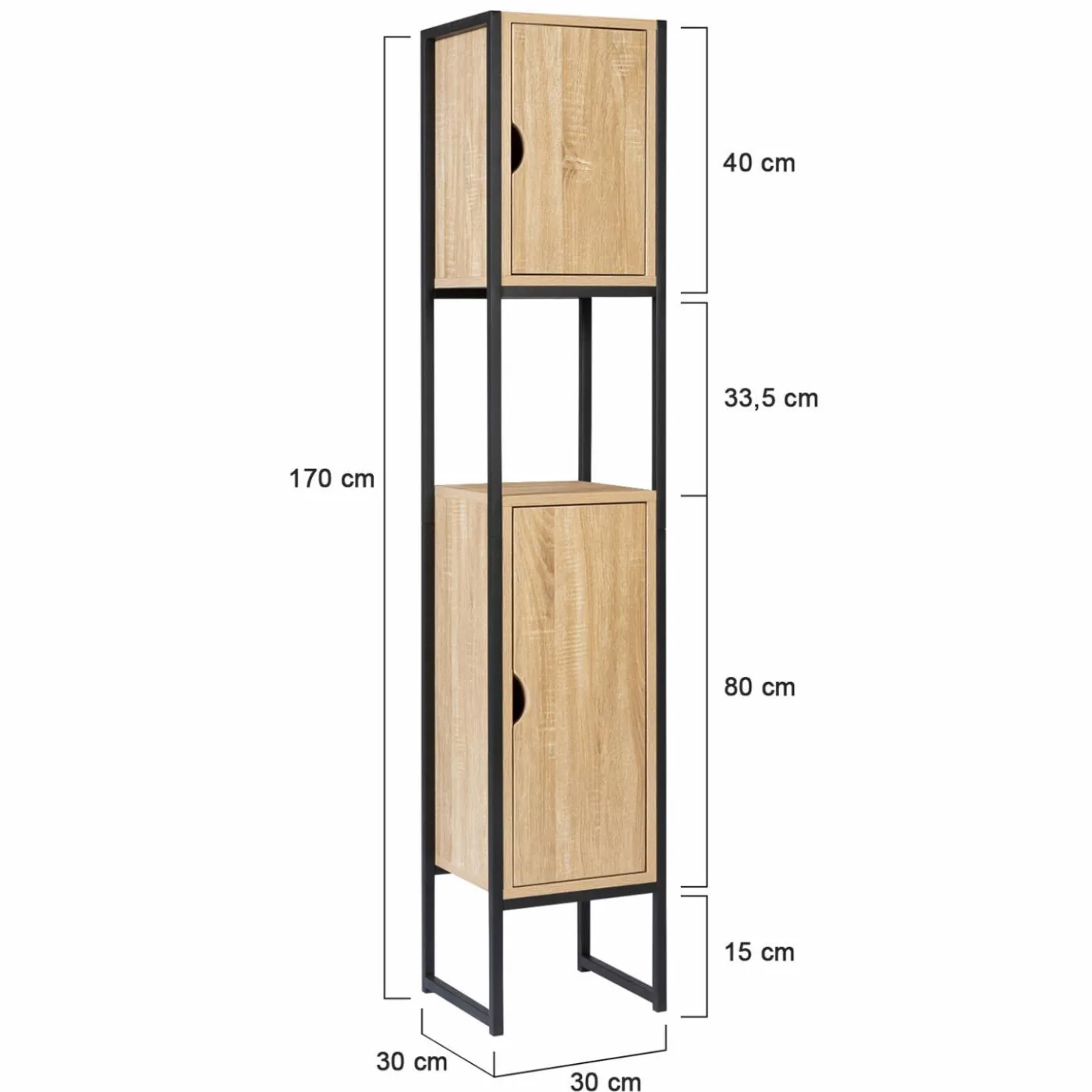 Meuble colonne salle de bain style industriel