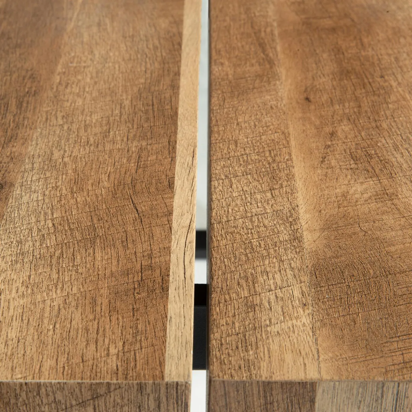 Meuble console bois et métal noir 100 cm