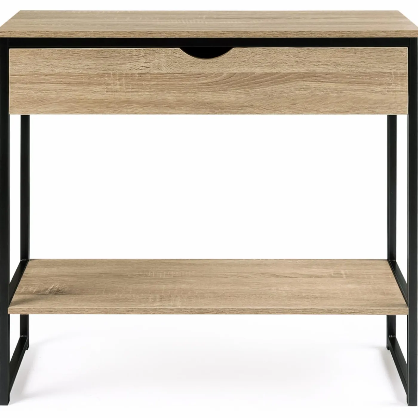 Meuble console industrielle bois et métal 90 cm