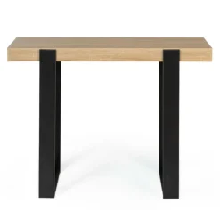 Meuble console noir et bois 100 cm