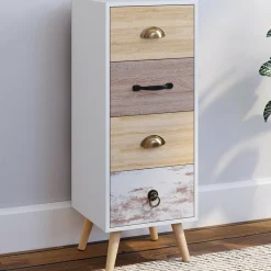 Meuble d'appoint 4 tiroirs 30 cm chiffonnier scandinave