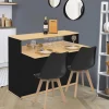 Meuble de bar mange-debout noir et bois
