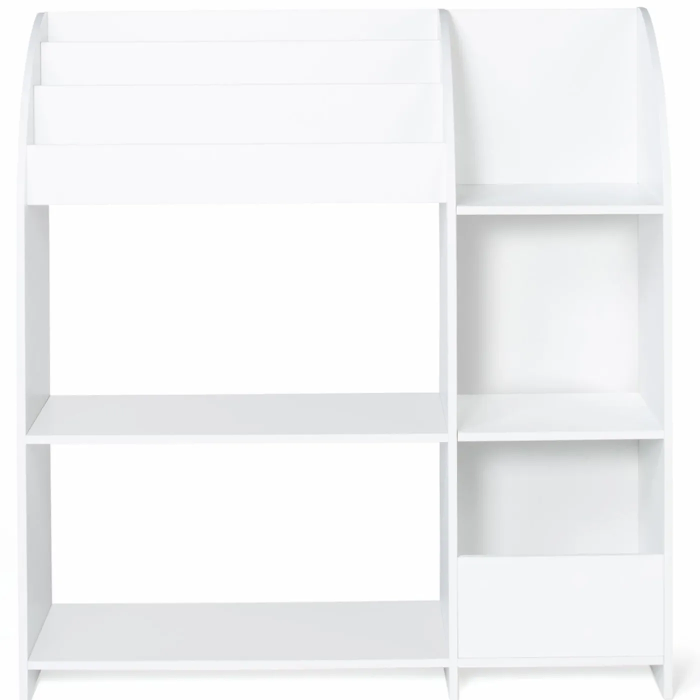 Meuble de rangement blanc pour jouets avec étagère bibliothèque