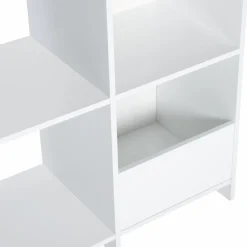 Meuble de rangement blanc pour jouets avec étagère bibliothèque