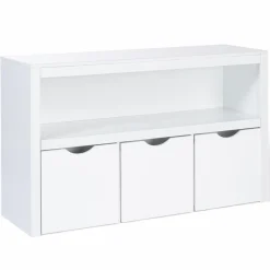 Meuble de rangement pour enfant 3 tiroirs bois blanc