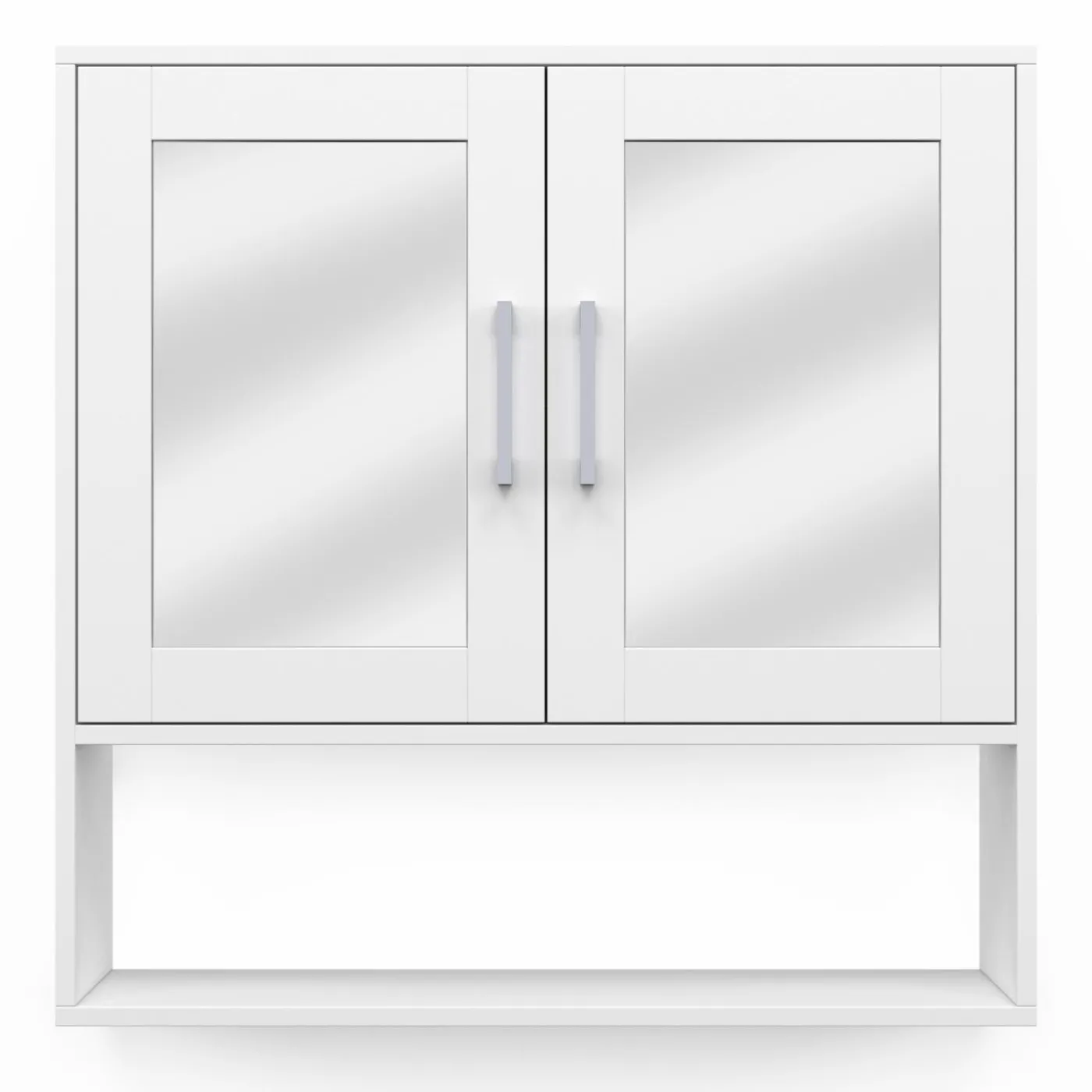 Meuble de rangement suspendu avec miroir