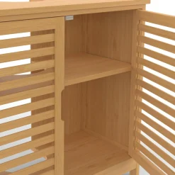 Meuble de salle de bain sous lavabo en bambou