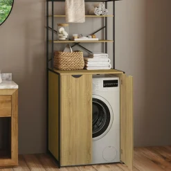 Meuble dessus machine à laver fermé design industriel
