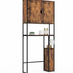 Meuble dessus WC industriel avec rangements