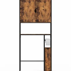 Meuble dessus WC industriel avec rangements