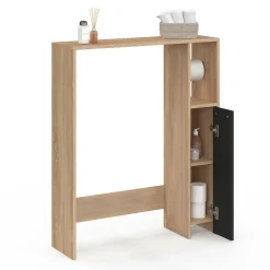 Meuble dessus wc placard hêtre noir