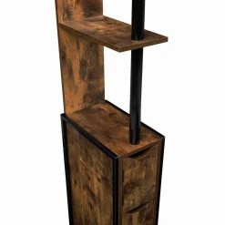 Meuble rangement WC style industriel bois effet vieilli