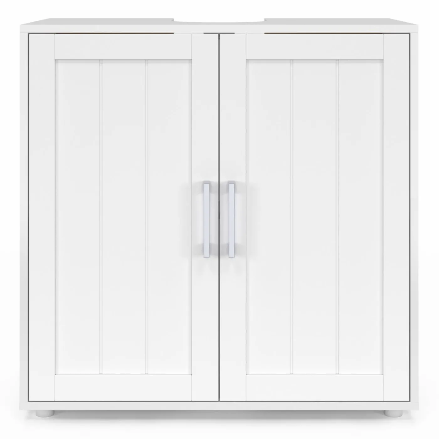 Meuble sous-lavabo en bois blanc