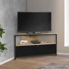 Meuble télé d'angle style industriel avec placard