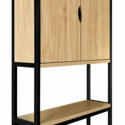 Meuble toilette industriel bois et métal