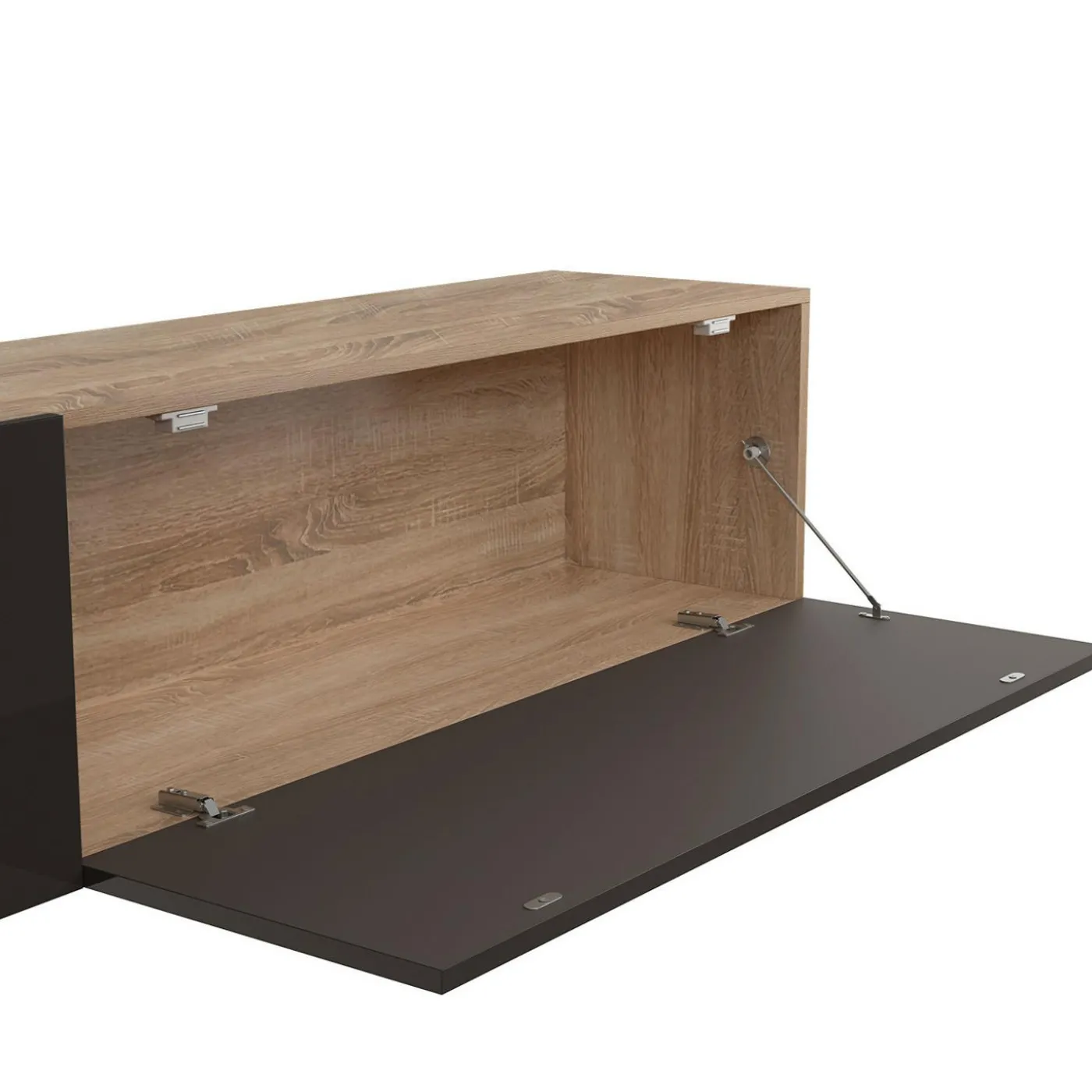 Meuble TV 180 cm avec colonne et étagère