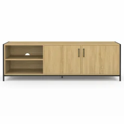 Meuble TV industriel 160 cm avec 2 portes
